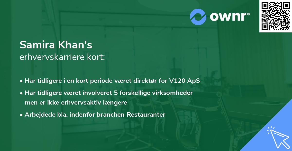 Samira Khan's erhvervskarriere kort