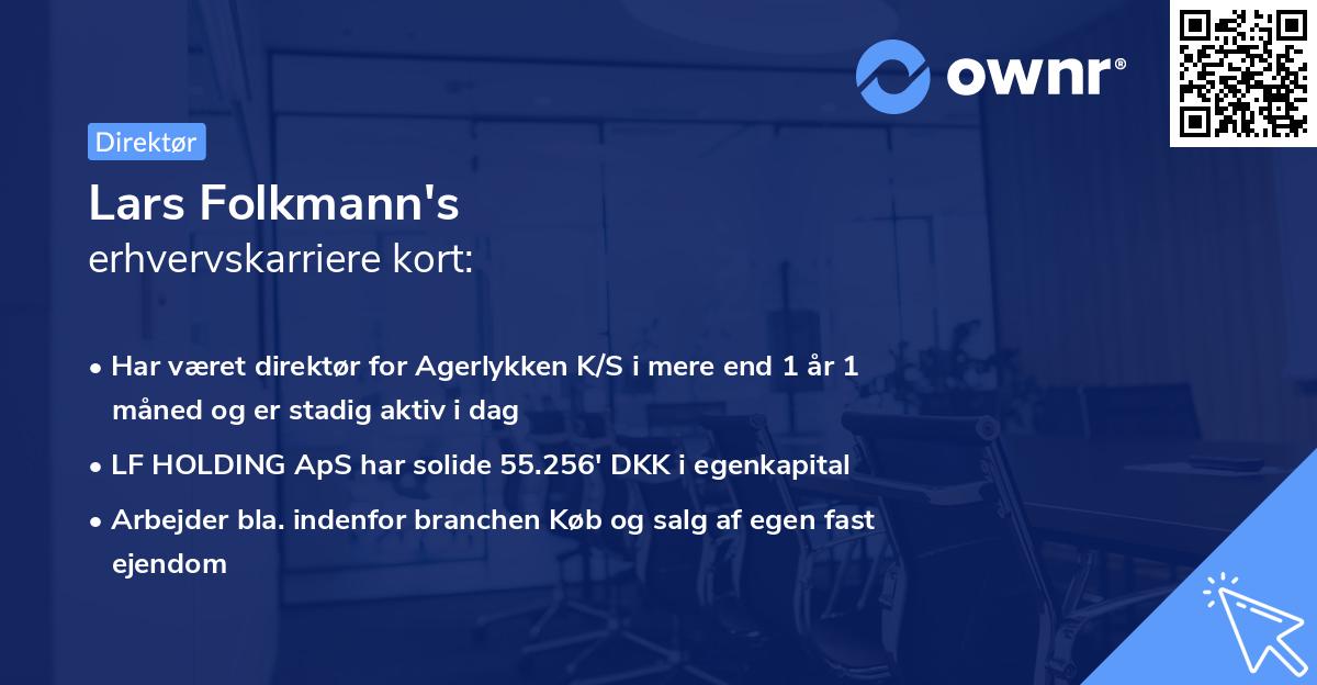 Lars Folkmann's erhvervskarriere kort