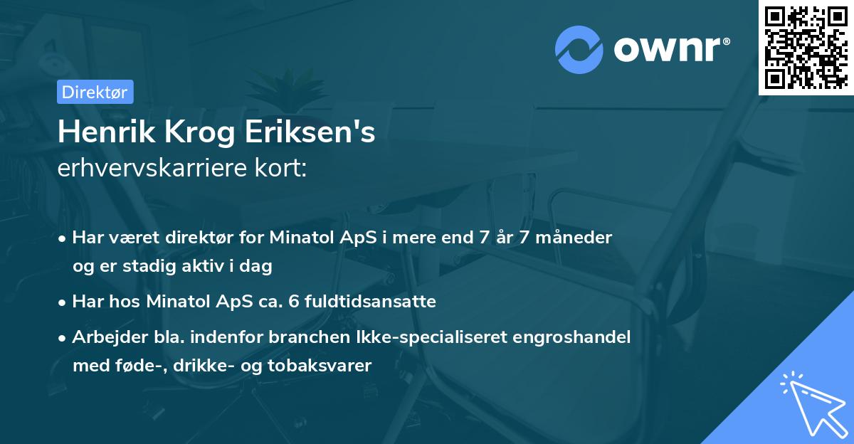 Henrik Krog Eriksen's erhvervskarriere kort