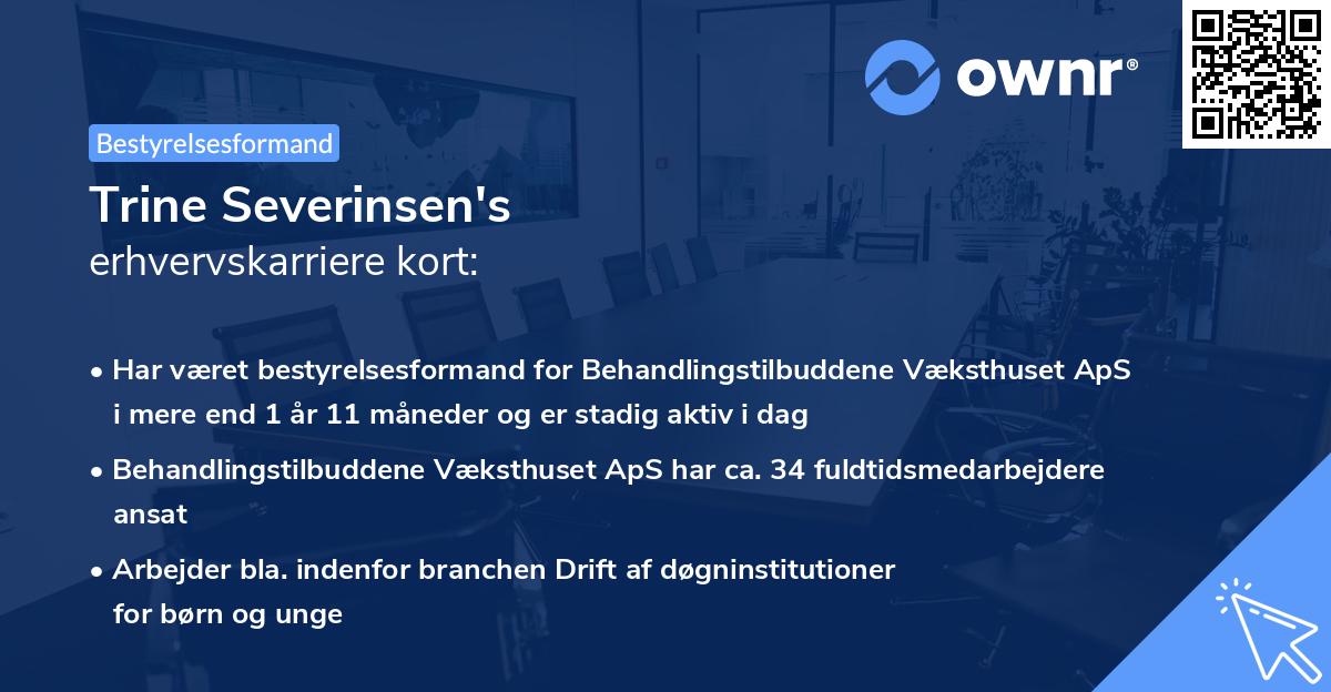 Trine Severinsen's erhvervskarriere kort