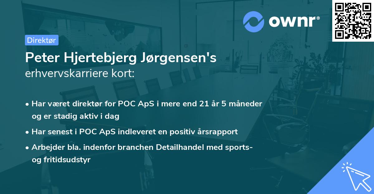 Peter Hjertebjerg Jørgensen's erhvervskarriere kort