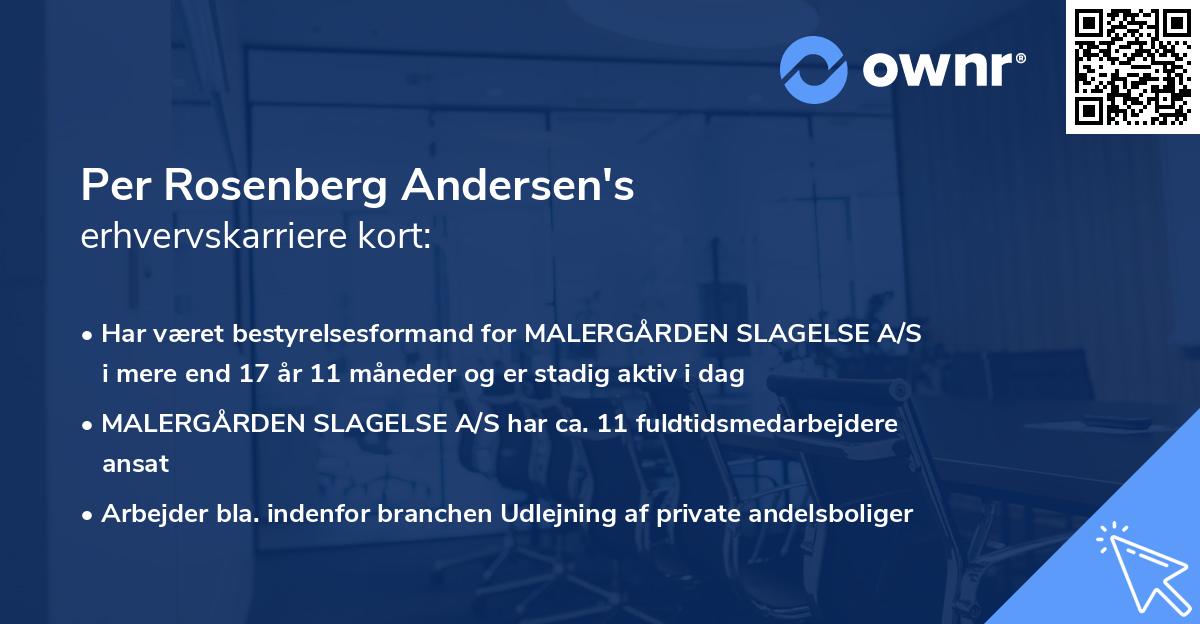Per Rosenberg Andersen's erhvervskarriere kort