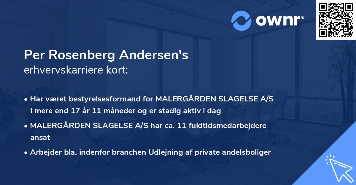 Per Rosenberg Andersen's erhvervskarriere kort