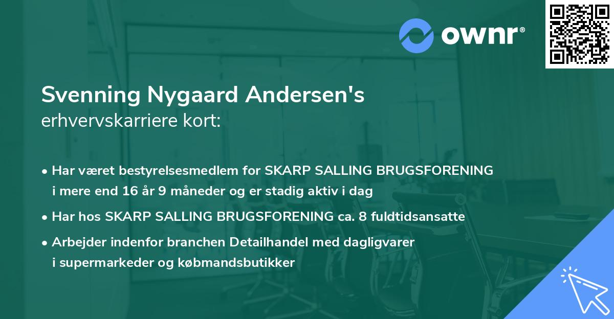 Svenning Nygaard Andersen's erhvervskarriere kort