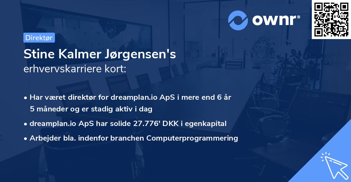 Stine Kalmer Jørgensen's erhvervskarriere kort