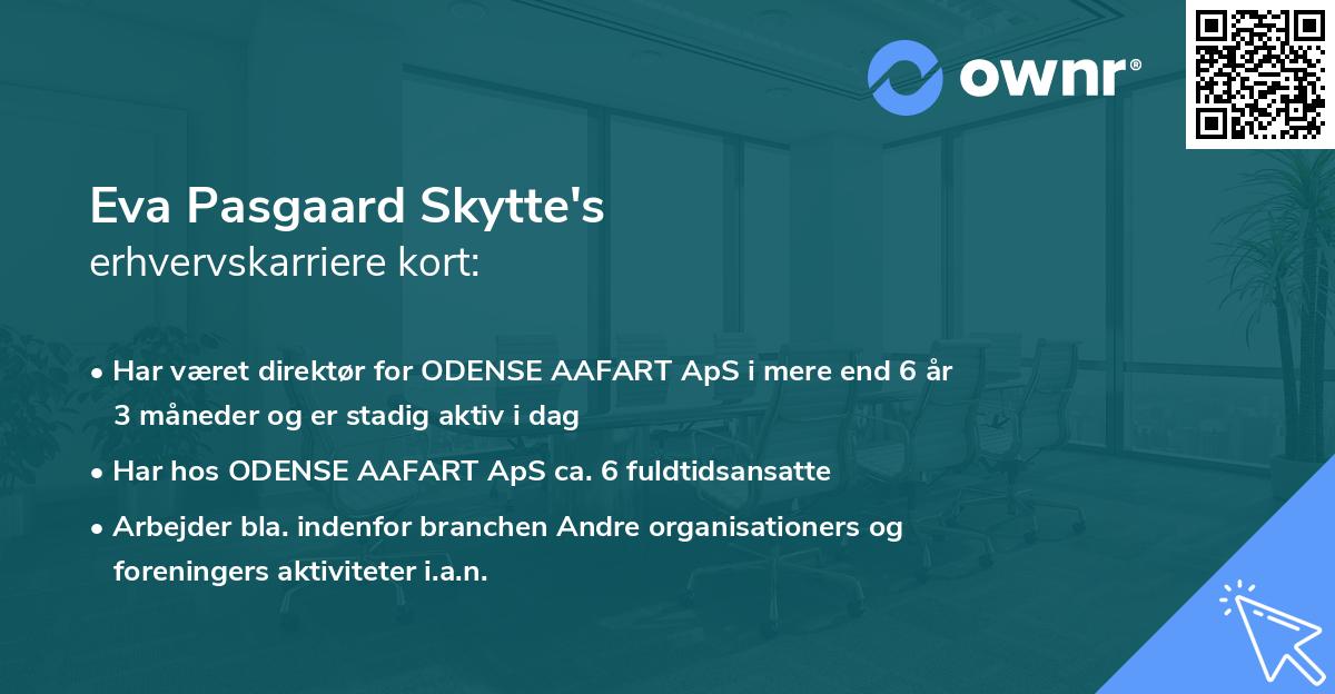 Eva Pasgaard Skytte's erhvervskarriere kort