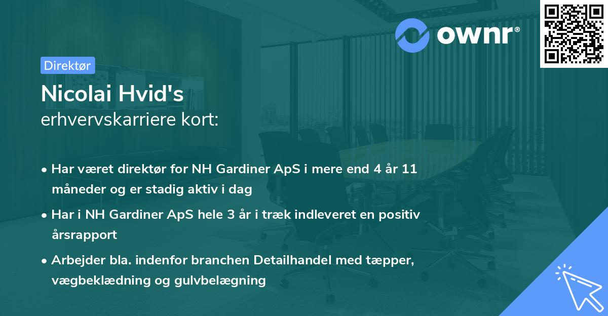 Nicolai Hvid's erhvervskarriere kort