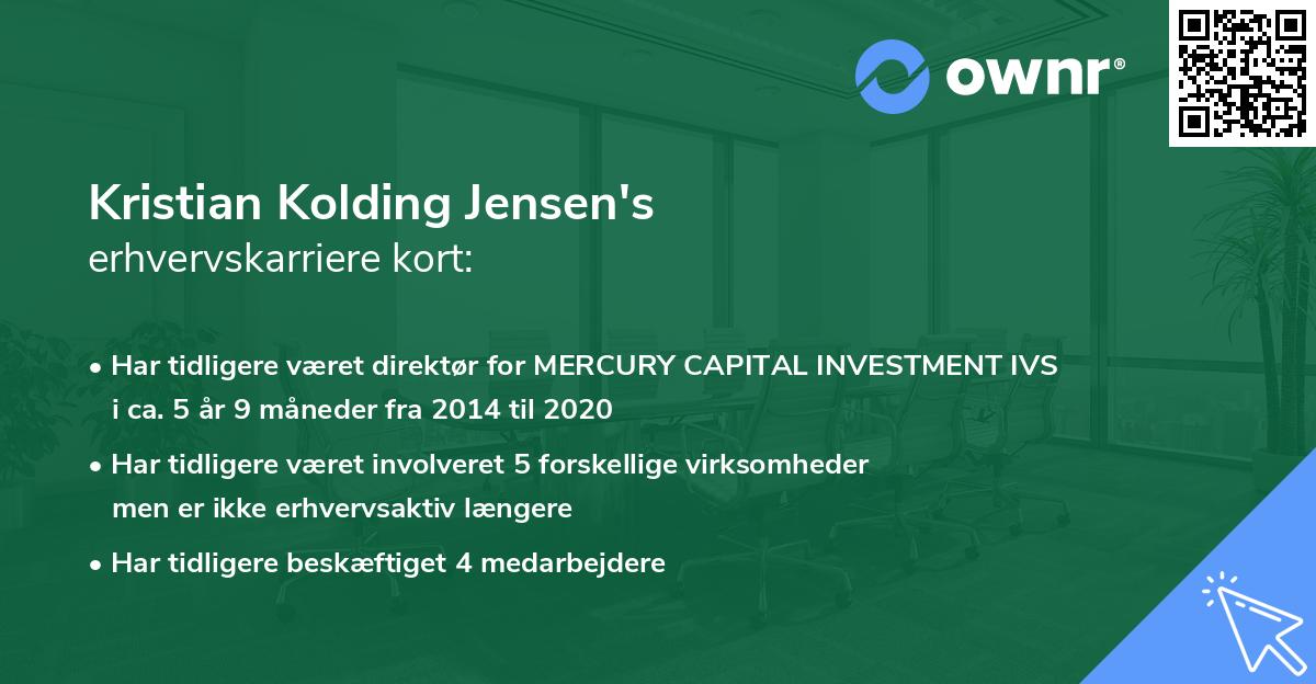 Kristian Kolding Jensen's erhvervskarriere kort