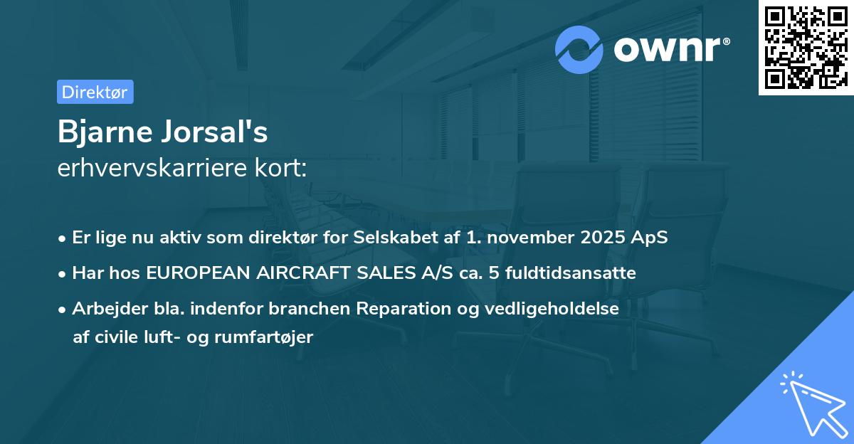 Bjarne Jorsal's erhvervskarriere kort