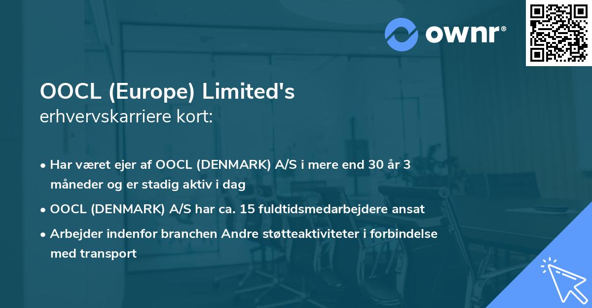 OOCL (Europe) Limited's erhvervskarriere kort