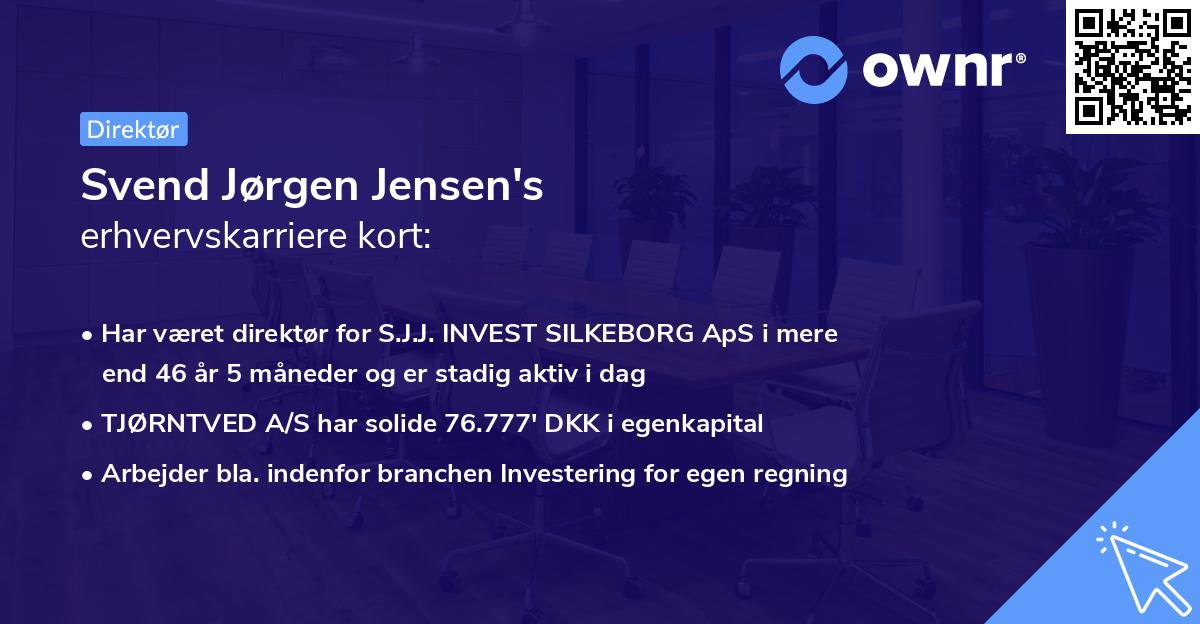 Svend Jørgen Jensen's erhvervskarriere kort