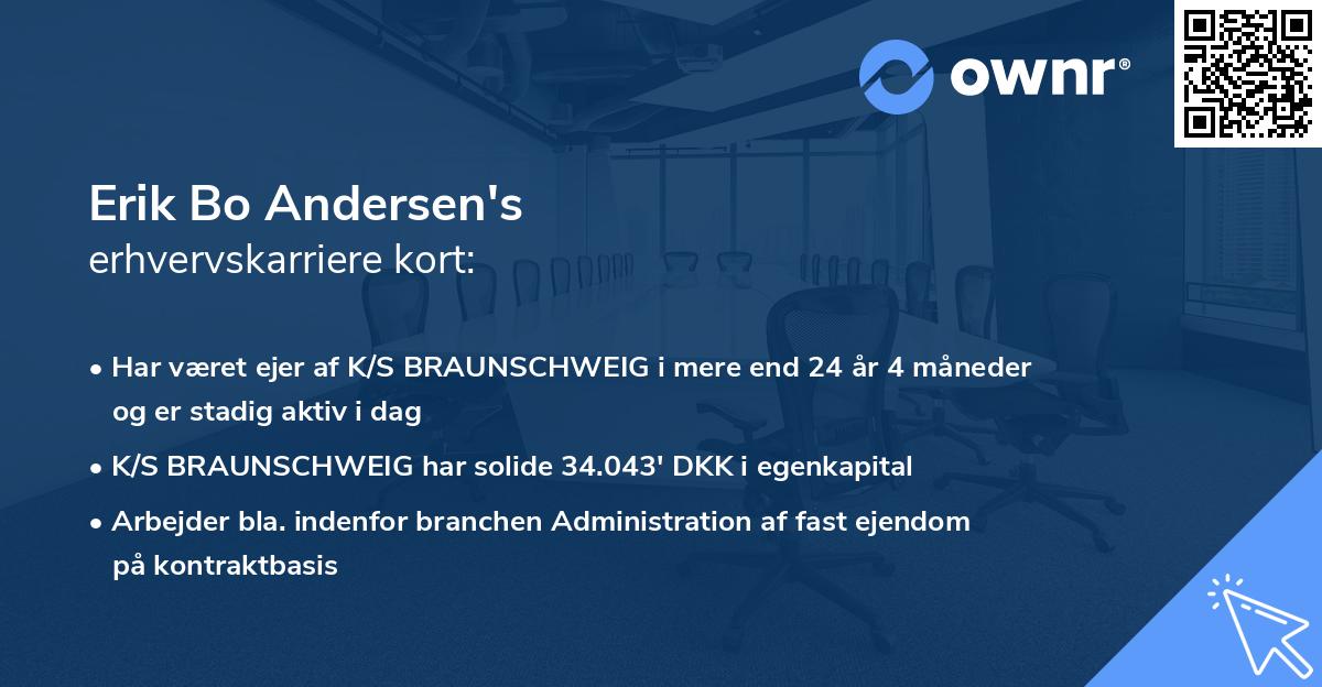 Erik Bo Andersen's erhvervskarriere kort