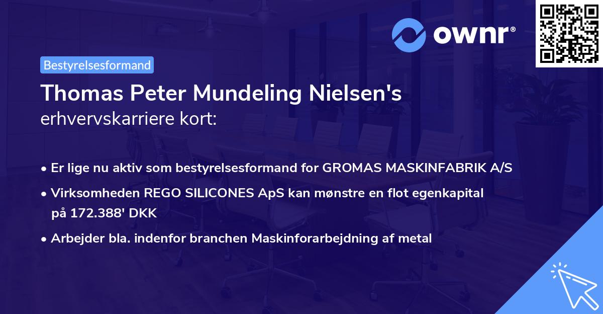 Thomas Peter Mundeling Nielsen's erhvervskarriere kort