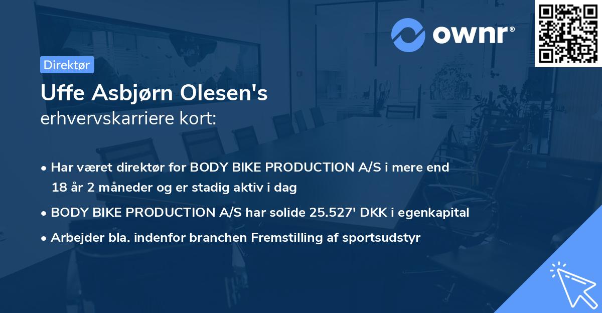 Uffe Asbjørn Olesen's erhvervskarriere kort