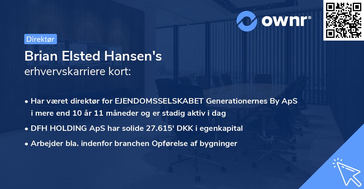 Brian Elsted Hansen's erhvervskarriere kort