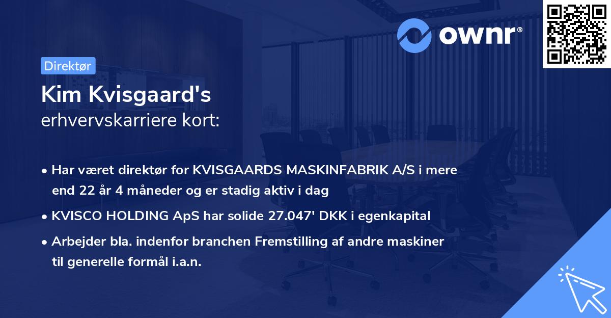 Kim Kvisgaard's erhvervskarriere kort