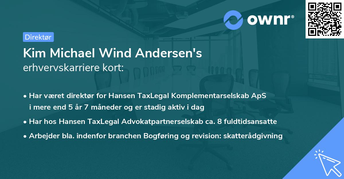 Kim Michael Wind Andersen's erhvervskarriere kort