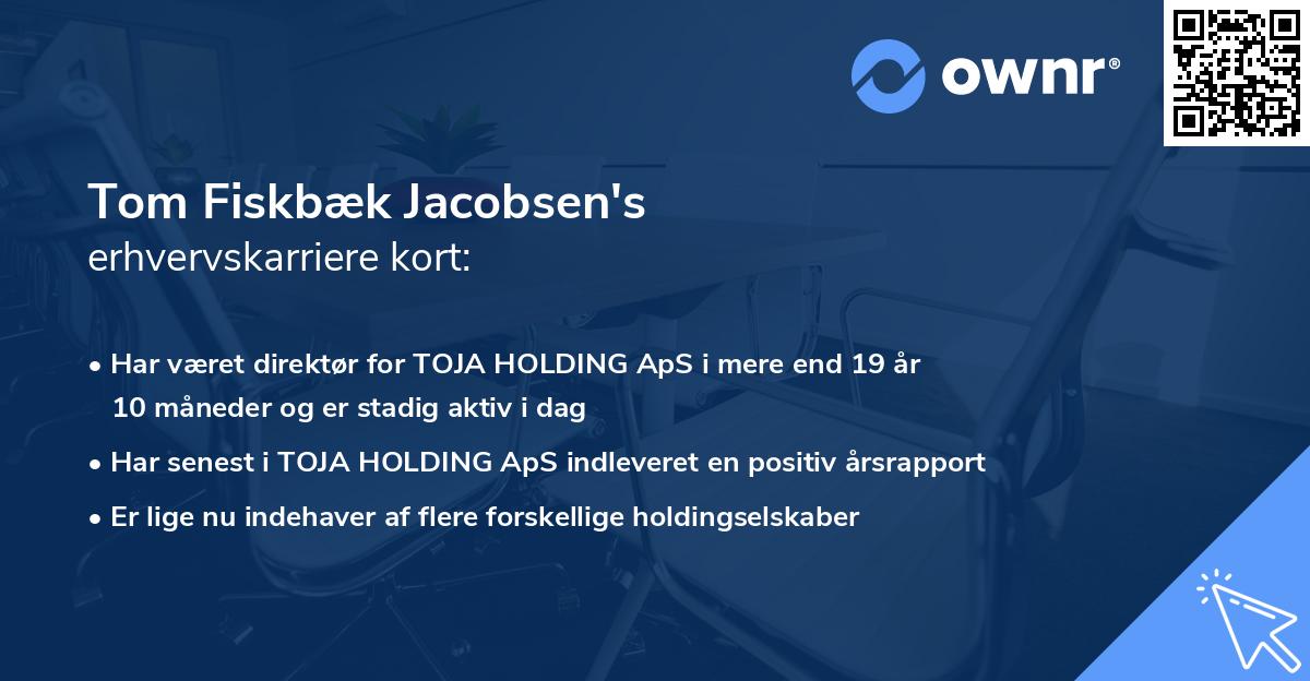 Tom Fiskbæk Jacobsen's erhvervskarriere kort