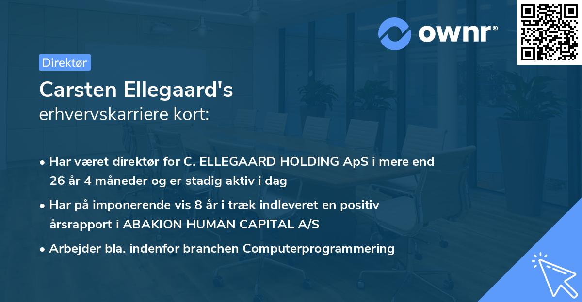 Carsten Ellegaard's erhvervskarriere kort