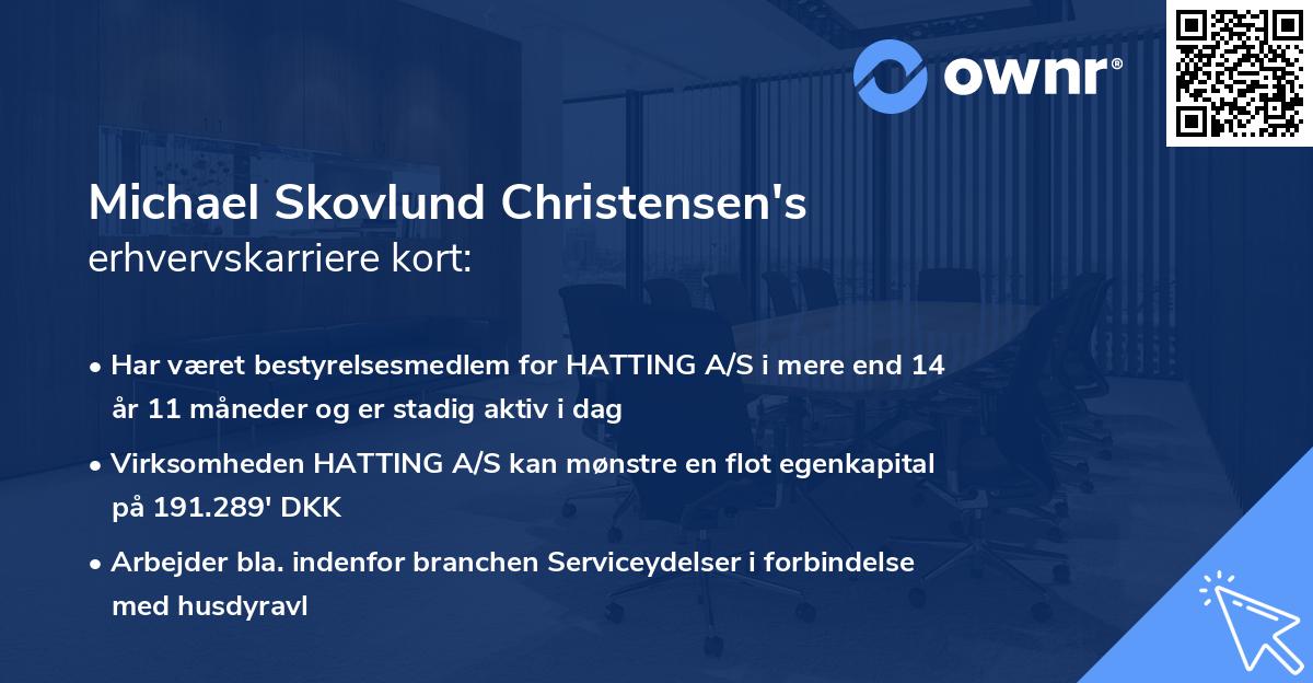 Michael Skovlund Christensen's erhvervskarriere kort