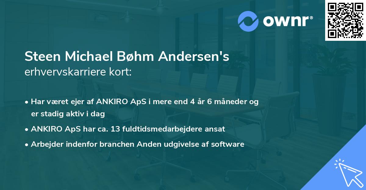 Steen Michael Bøhm Andersen's erhvervskarriere kort