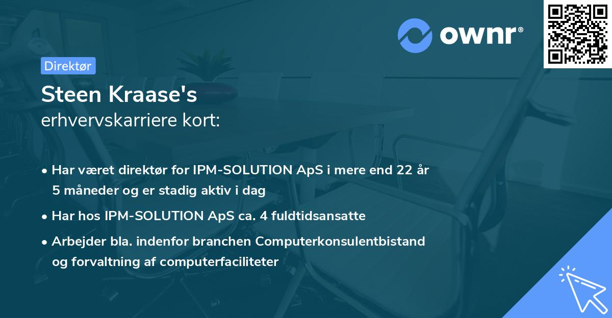 Steen Kraase's erhvervskarriere kort