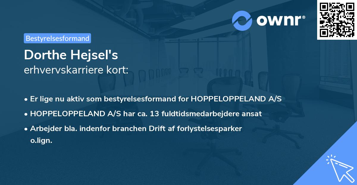 Dorthe Hejsel's erhvervskarriere kort
