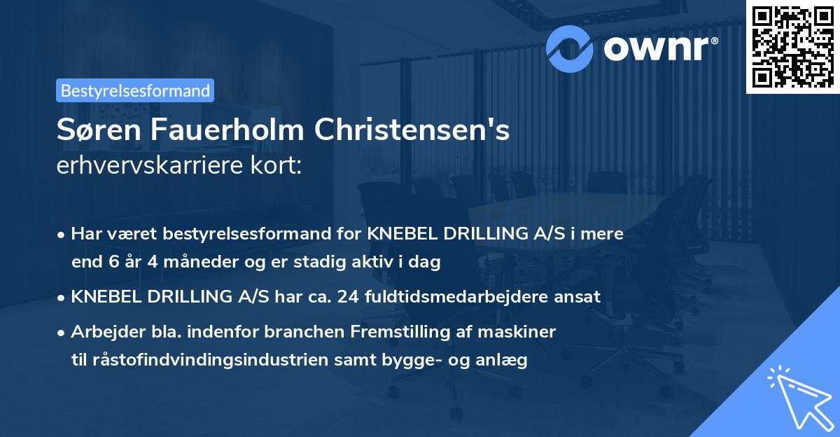 Søren Fauerholm Christensen's erhvervskarriere kort