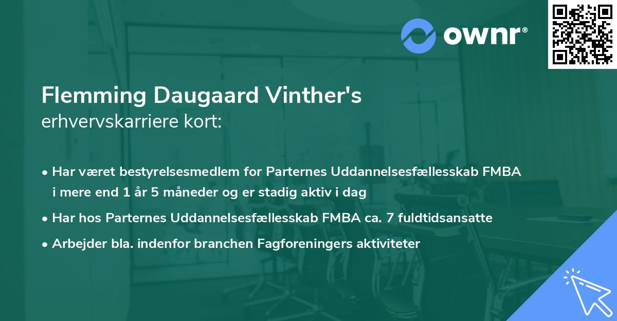 Flemming Daugaard Vinther's erhvervskarriere kort