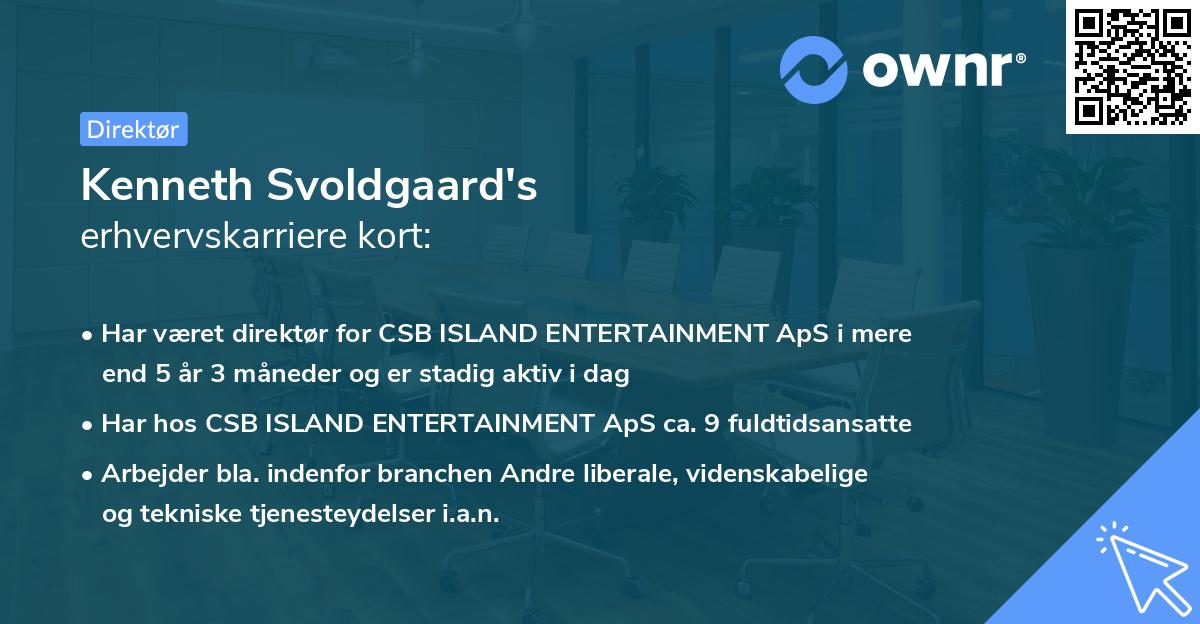 Kenneth Svoldgaard's erhvervskarriere kort