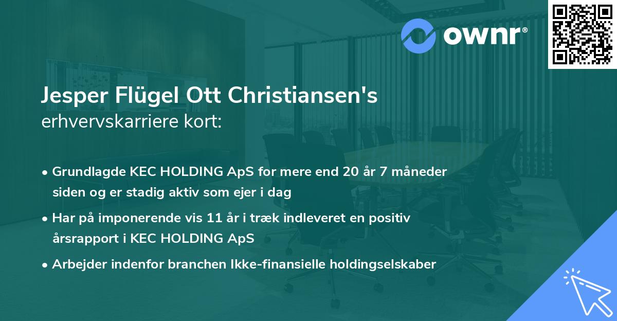 Jesper Flügel Ott Christiansen's erhvervskarriere kort