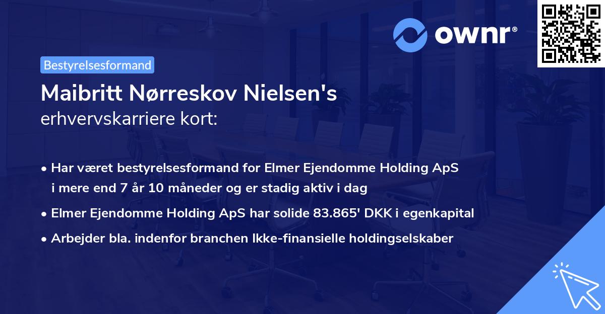 Maibritt Nørreskov Nielsen's erhvervskarriere kort
