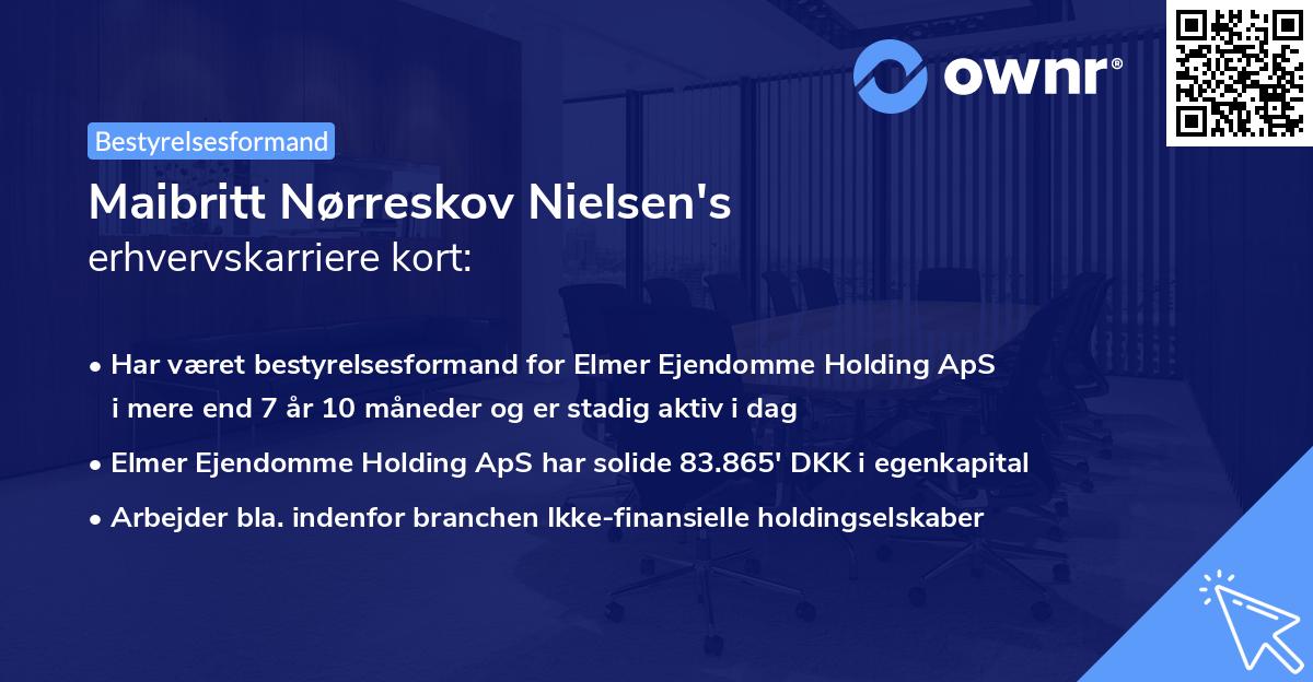 Maibritt Nørreskov Nielsen's erhvervskarriere kort