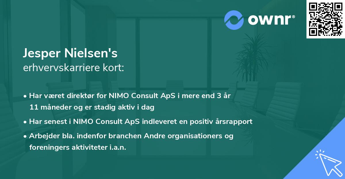 Jesper Nielsen's erhvervskarriere kort