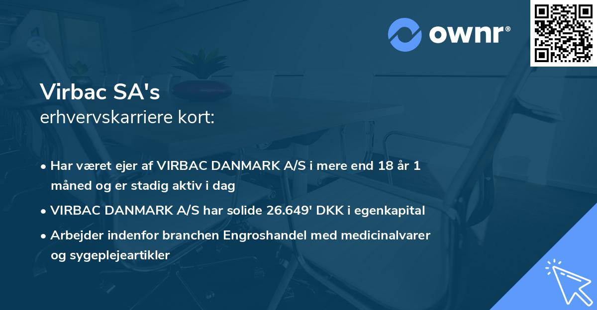 Virbac SA's erhvervskarriere kort