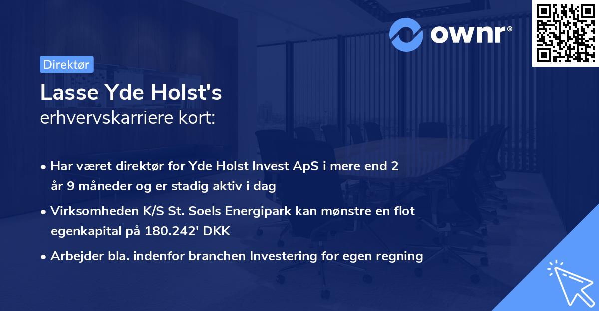 Lasse Yde Holst's erhvervskarriere kort
