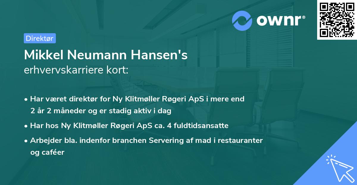 Mikkel Neumann Hansen's erhvervskarriere kort
