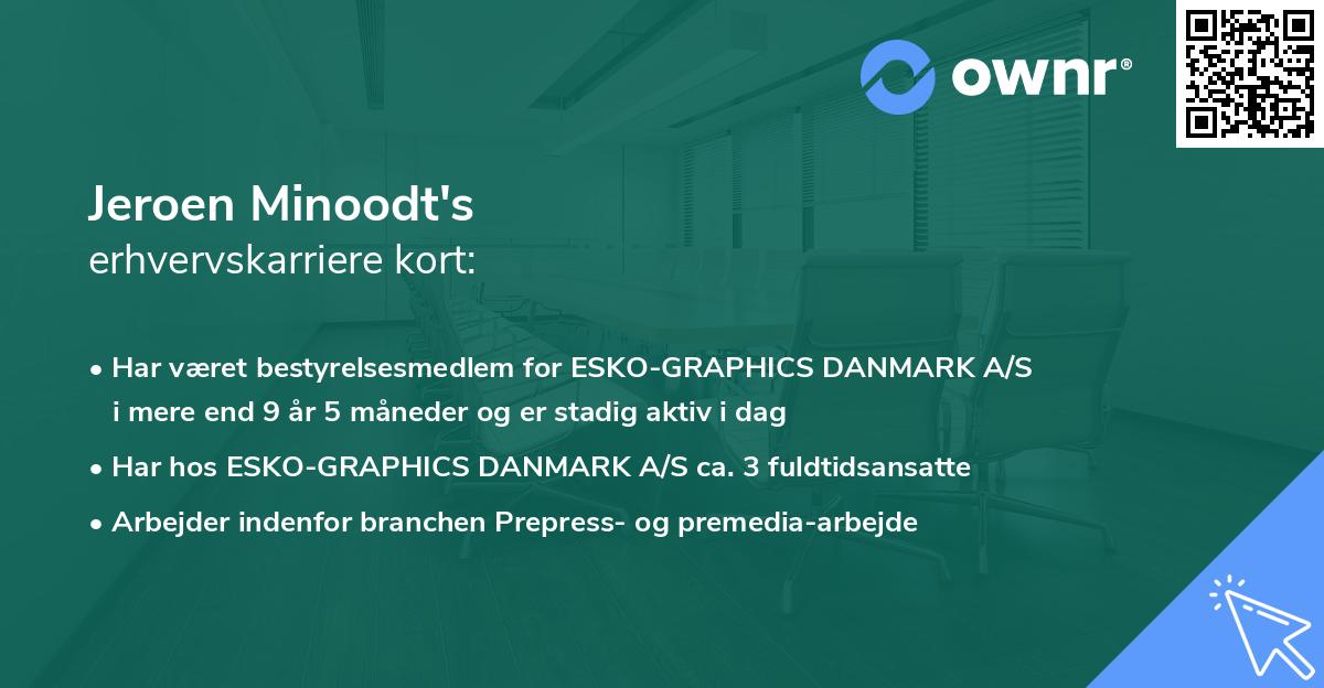 Jeroen Minoodt's erhvervskarriere kort