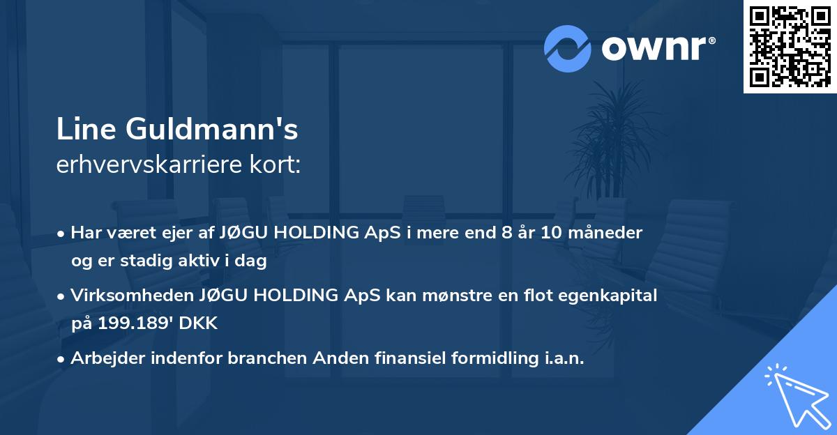 Line Guldmann's erhvervskarriere kort