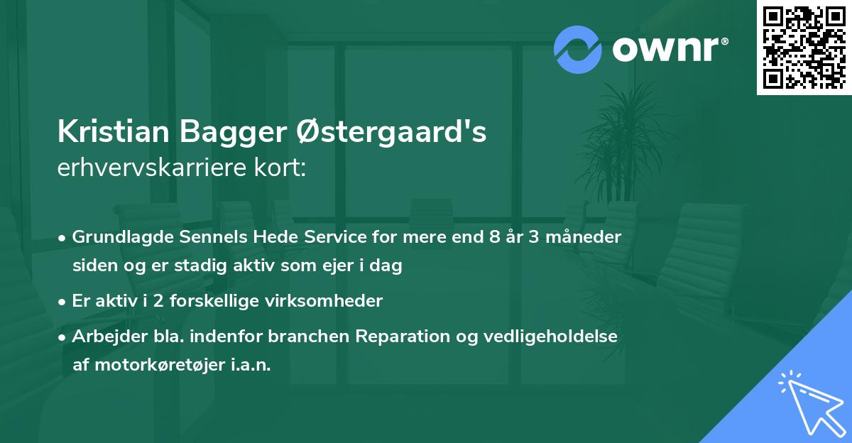 Kristian Bagger Østergaard's erhvervskarriere kort