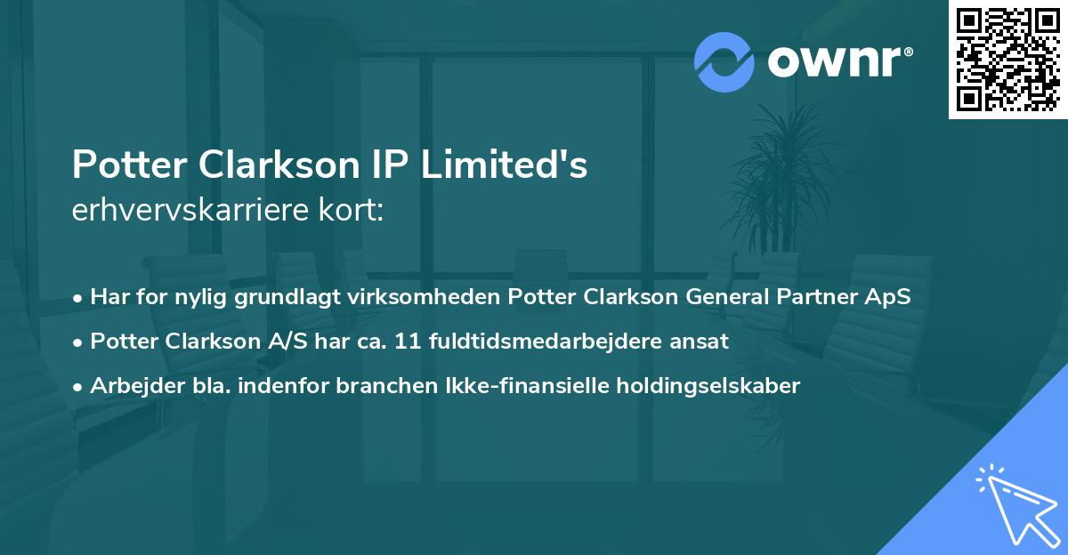 Potter Clarkson IP Limited's erhvervskarriere kort