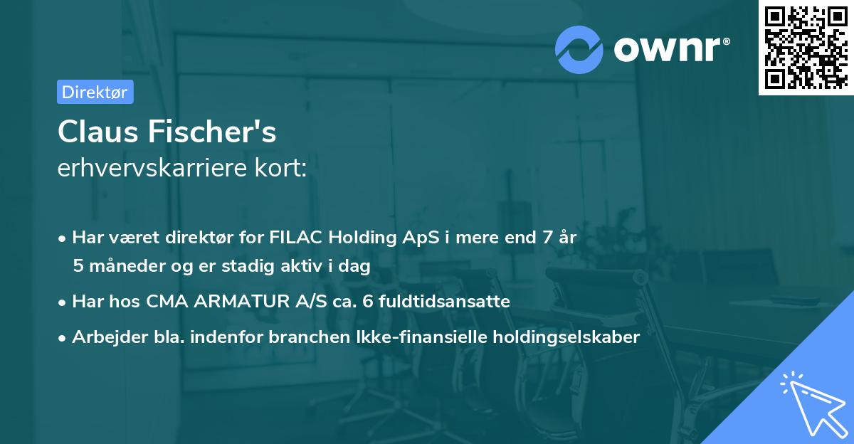 Claus Fischer's erhvervskarriere kort