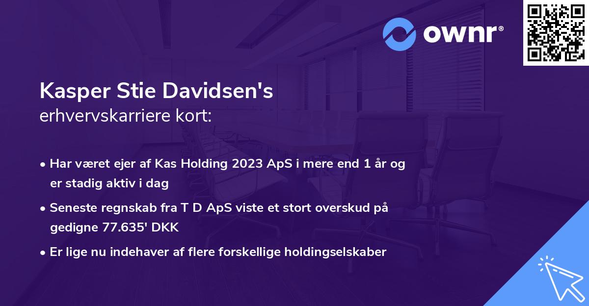 Kasper Stie Davidsen's erhvervskarriere kort