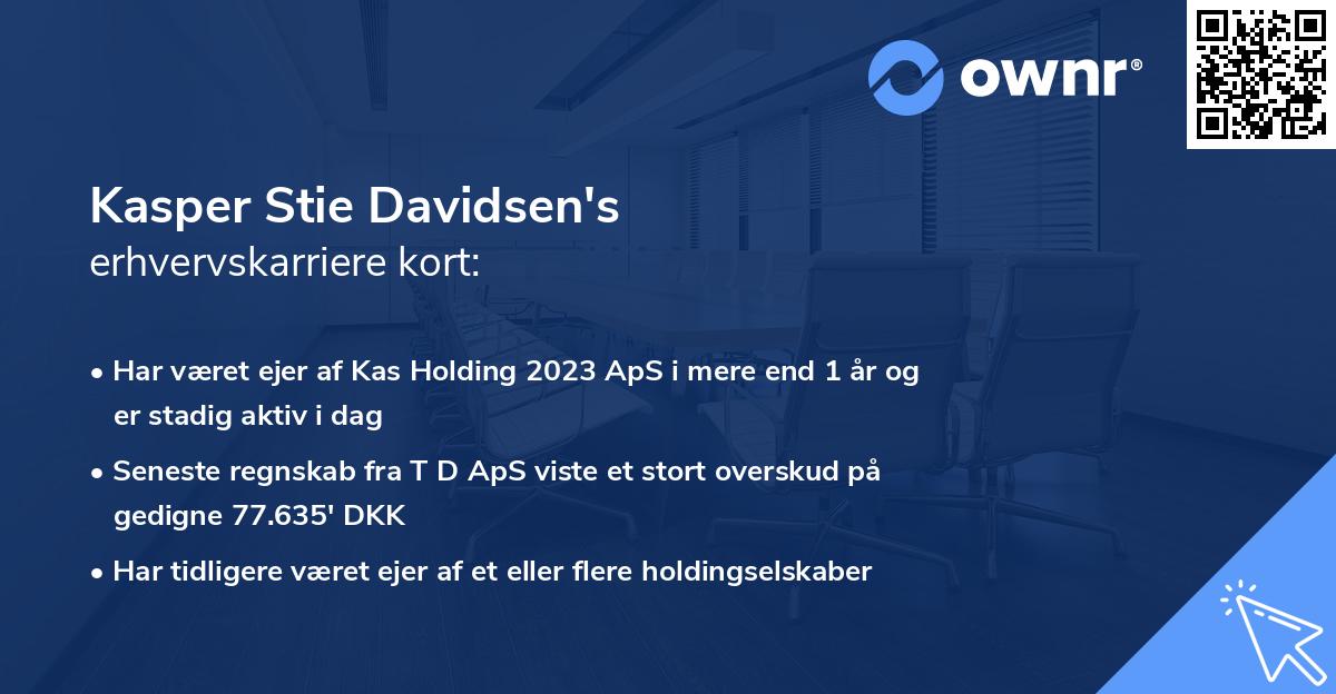 Kasper Stie Davidsen's erhvervskarriere kort