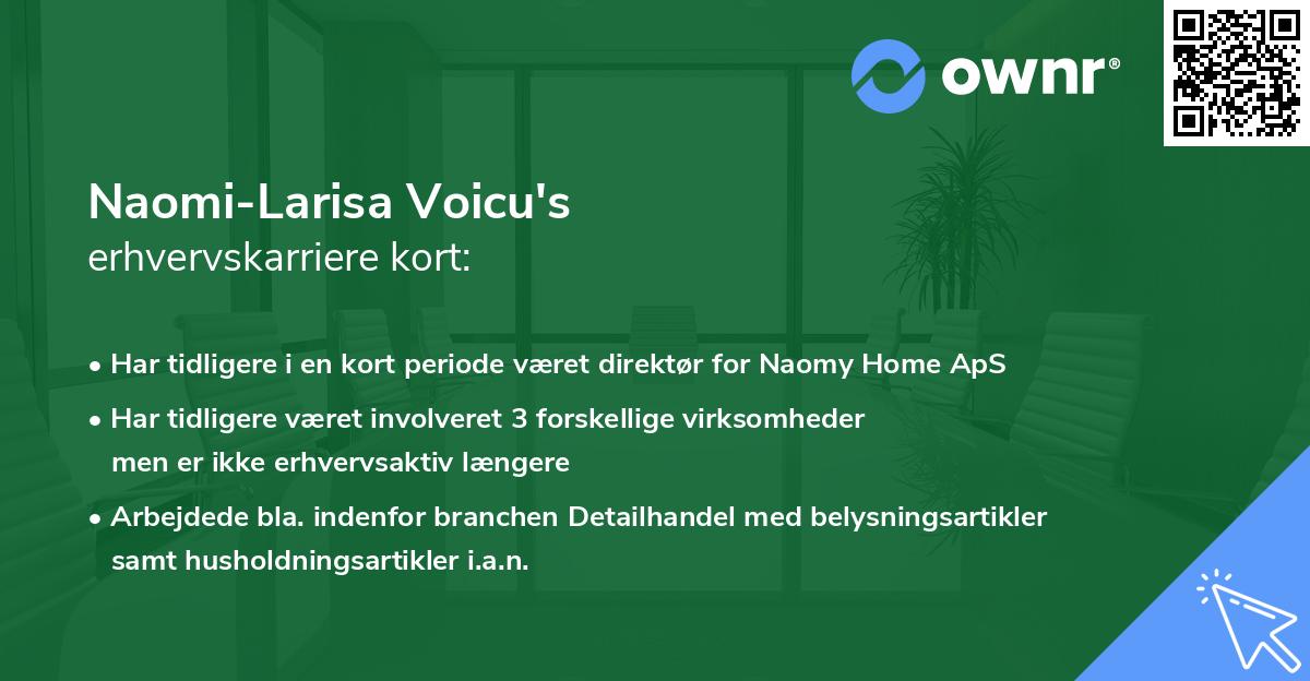Naomi-Larisa Voicu's erhvervskarriere kort