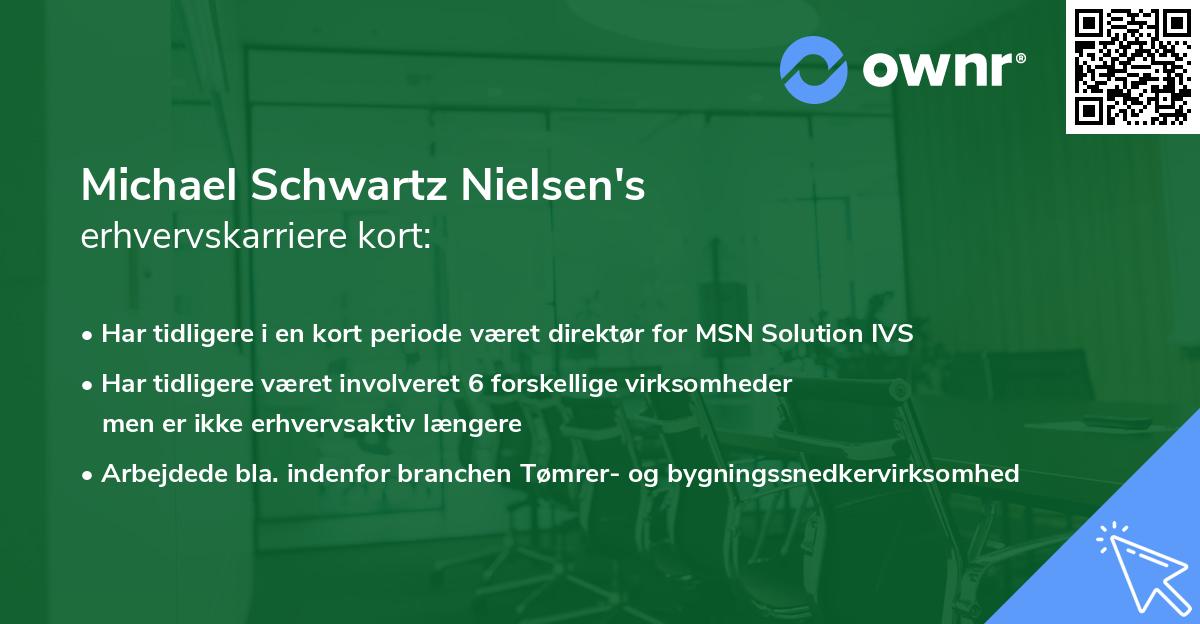 Michael Schwartz Nielsen's erhvervskarriere kort