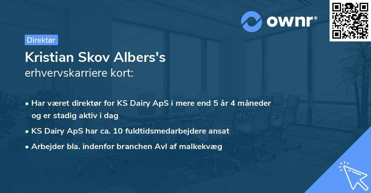 Kristian Skov Albers's erhvervskarriere kort