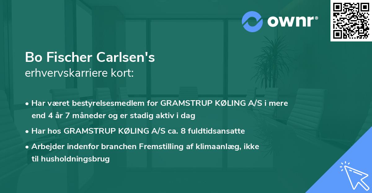 Bo Fischer Carlsen's erhvervskarriere kort