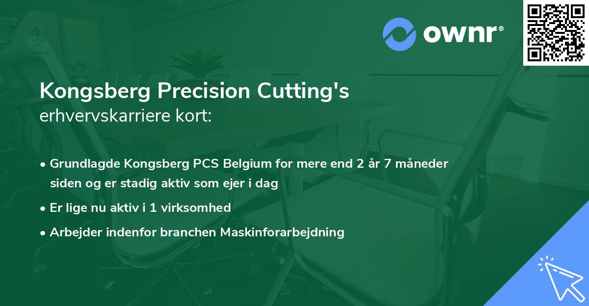 Kongsberg Precision Cutting's erhvervskarriere kort