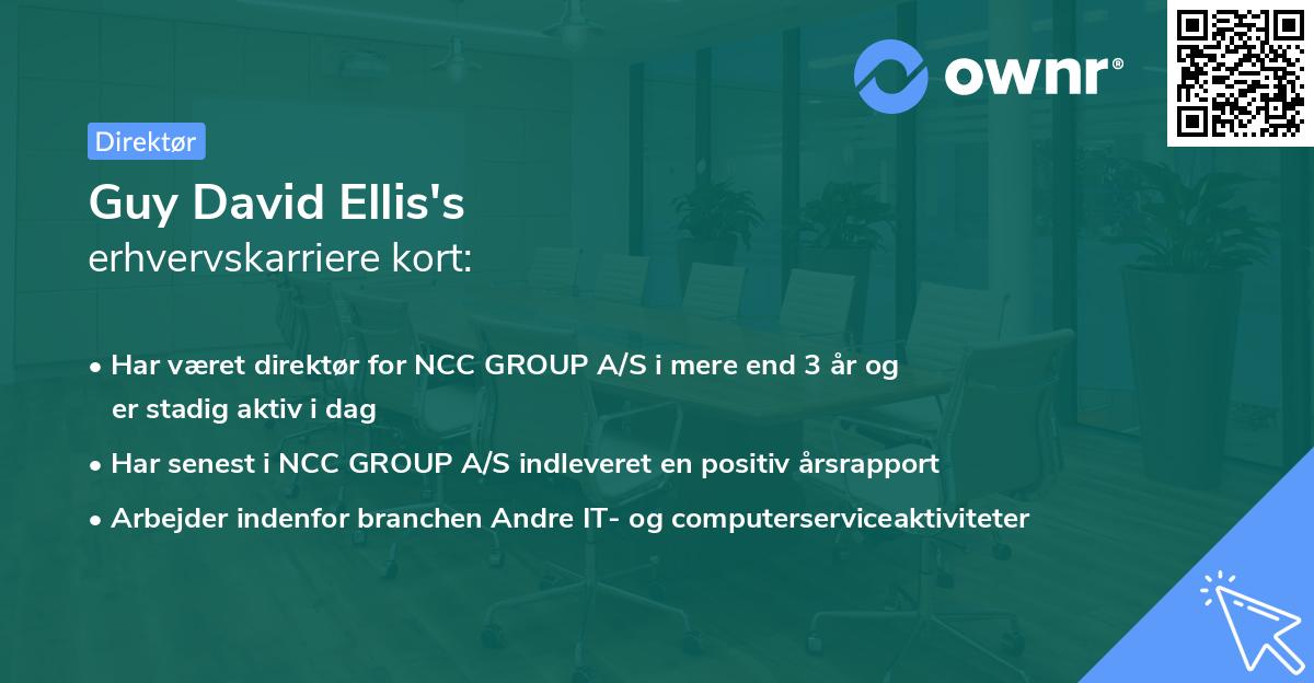 Guy David Ellis's erhvervskarriere kort